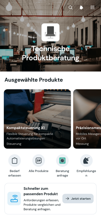 App für technische Produktberatung