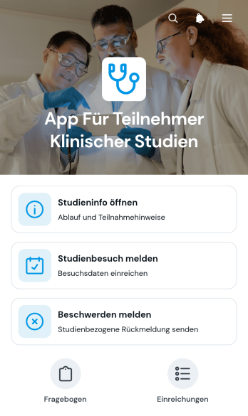 App für Teilnehmende klinischer Studien