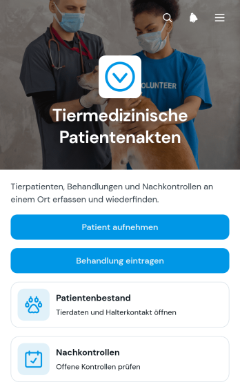 App für tierärztliche Patientenakten