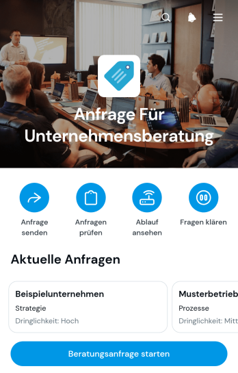 App für Unternehmensberatungsanfragen
