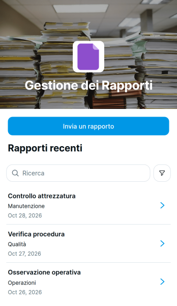 App Generatore di Report