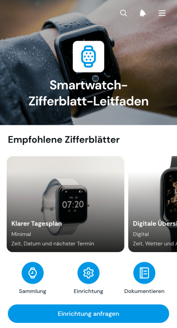 App-Leitfaden für Smartwatch-Zifferblätter