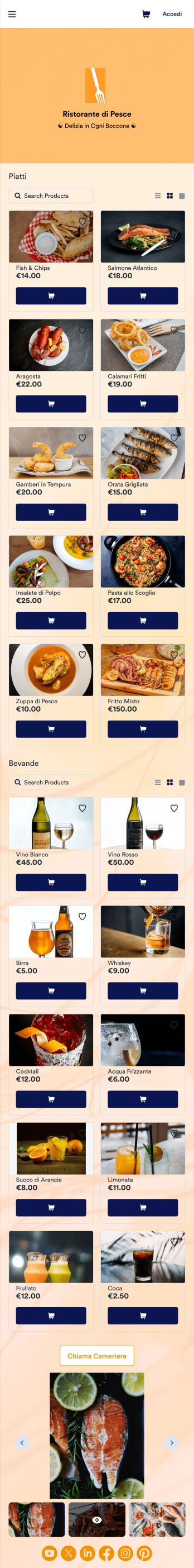 App Menù QR Template