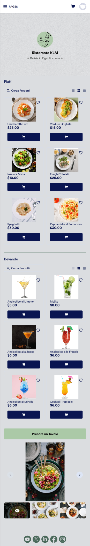 App Menù Ristorante Template