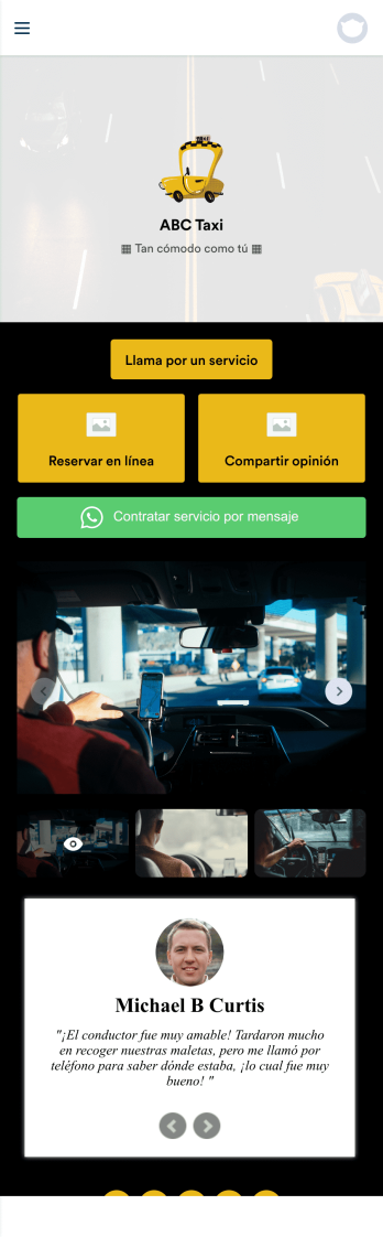 App para reserva de taxi Template