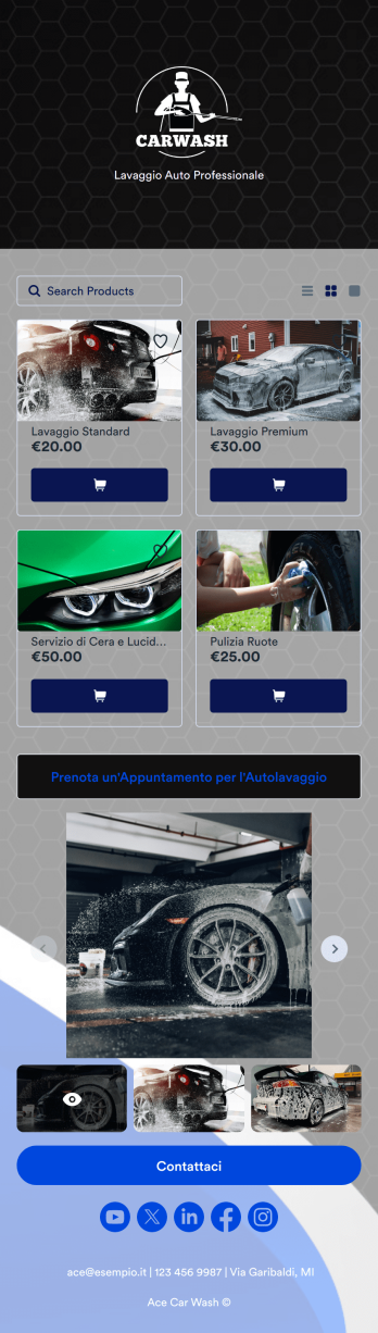 App per Autolavaggio Template