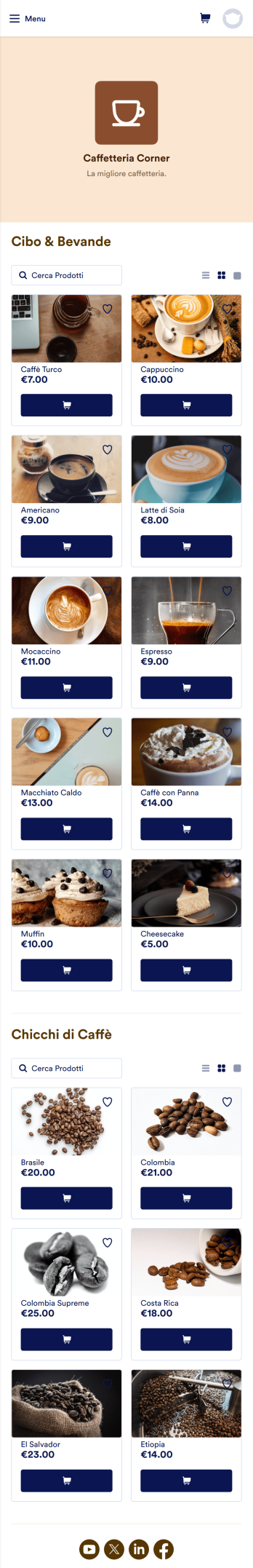 App per Caffetteria Template