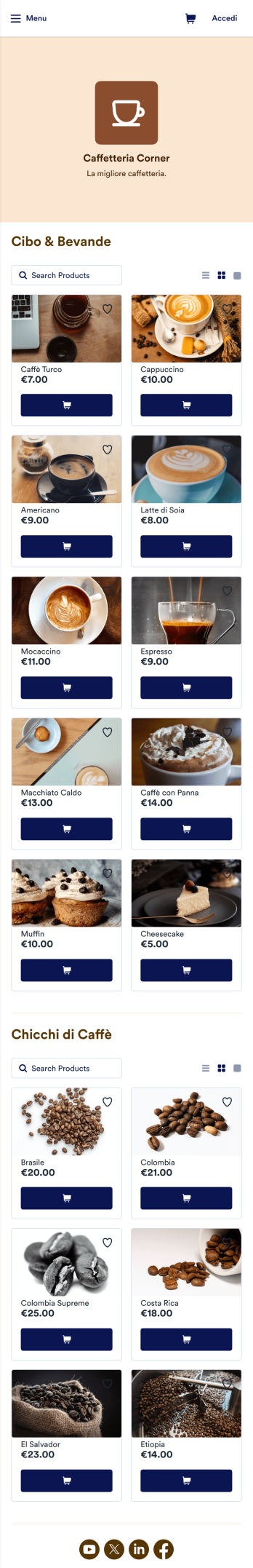 App per Caffetteria