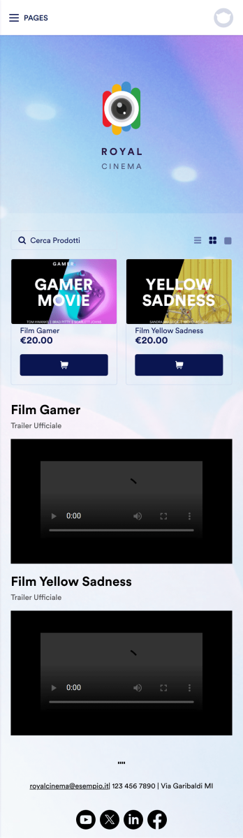 App per Cinema Template