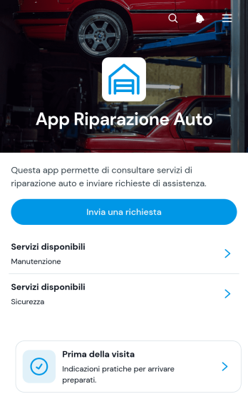 App per Clienti di Autofficine