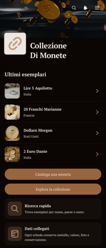 App per Collezione di Monete
