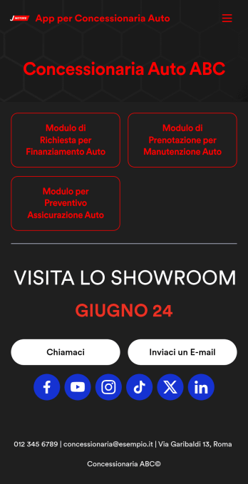 App per Concessionaria Auto