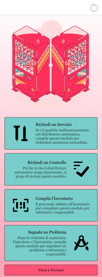 App per Distributori Automatici Template