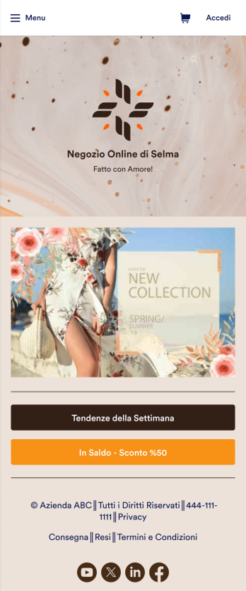App per E-commerce Template