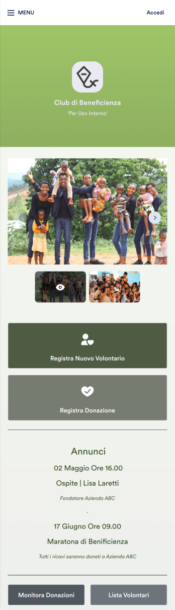 App per Enti di Beneficienza