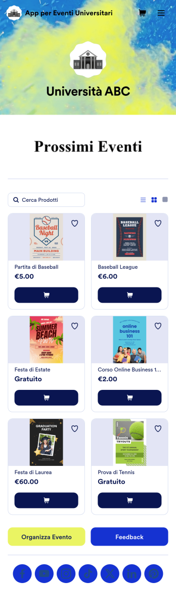 App per Eventi Universitari