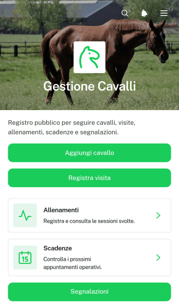 App per Gestione Cavalli