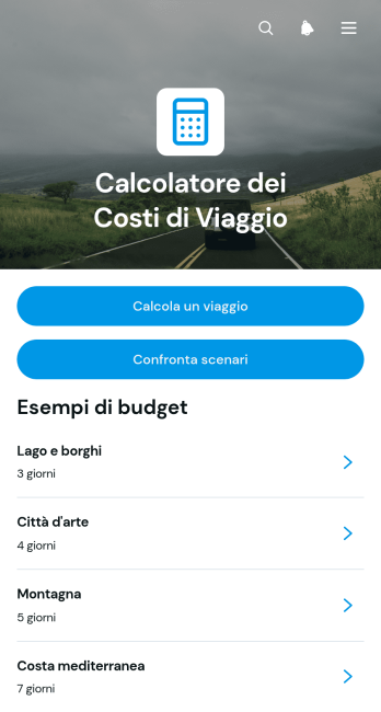 App per il Calcolo dei Costi di Viaggio