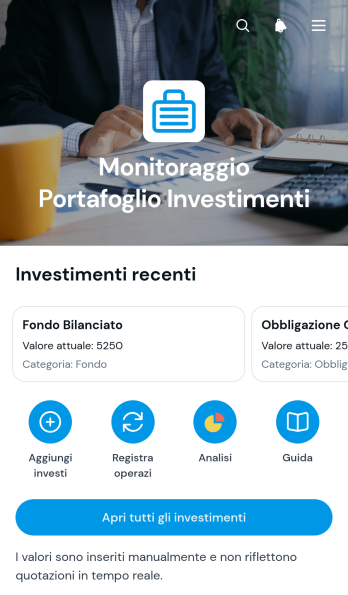 App per il Monitoraggio del Portafoglio di Investimenti