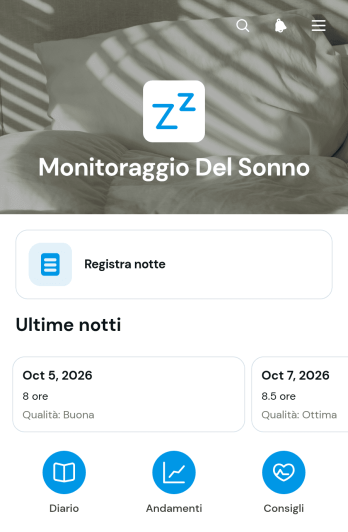App per il Monitoraggio del Sonno