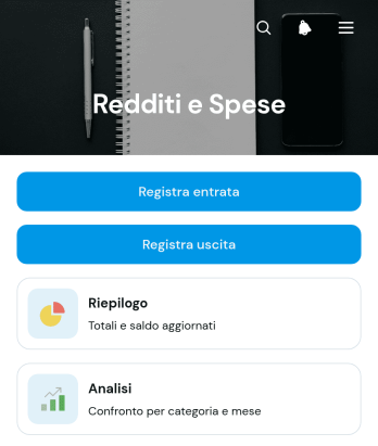 App per il Monitoraggio delle Entrate e delle Uscite