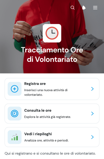 App per il Monitoraggio delle Ore di Volontariato