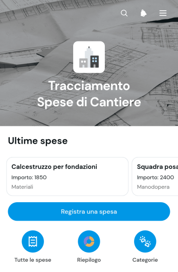 App per il Monitoraggio delle Spese di Costruzione