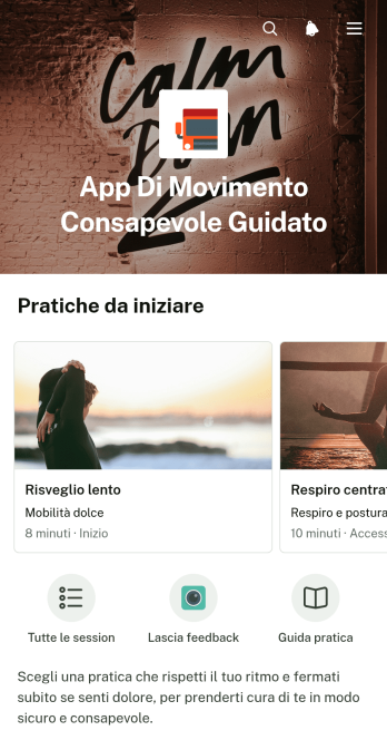 App per il Movimento Consapevole Guidato