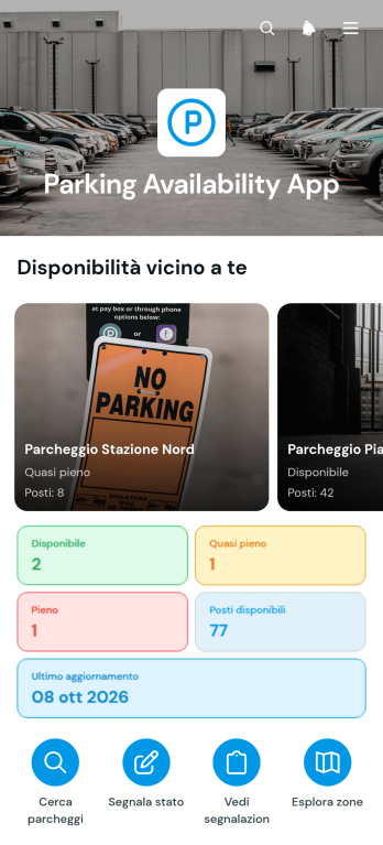 App per la Disponibilità dei Parcheggi