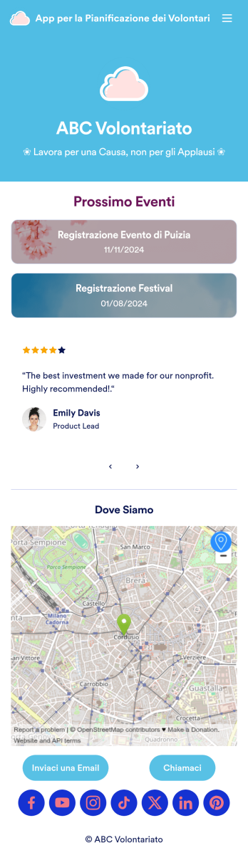 App per la Pianificazione dei Volontari