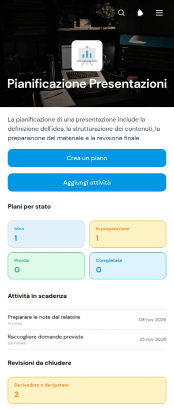 App per la Pianificazione delle Presentazioni