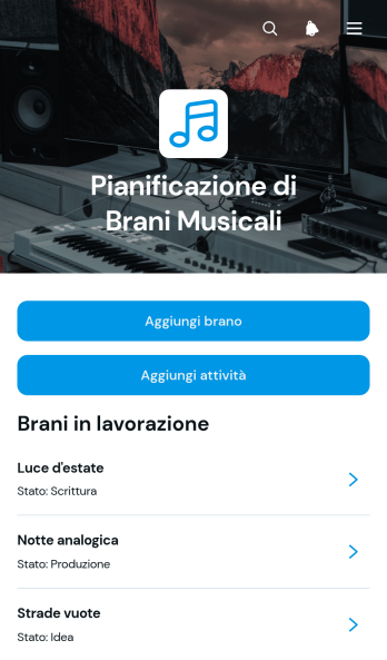 App per la Pianificazione di Brani Musicali