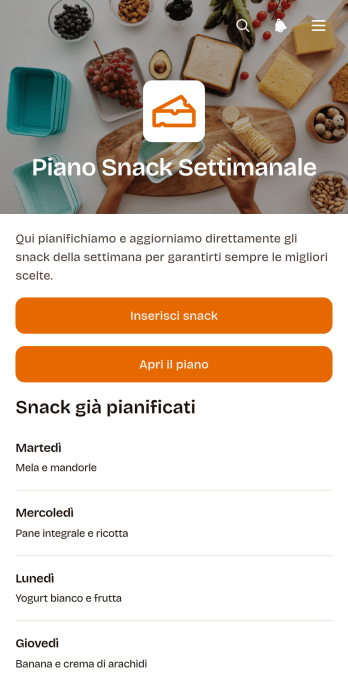 App per la Pianificazione Settimanale degli Spuntini