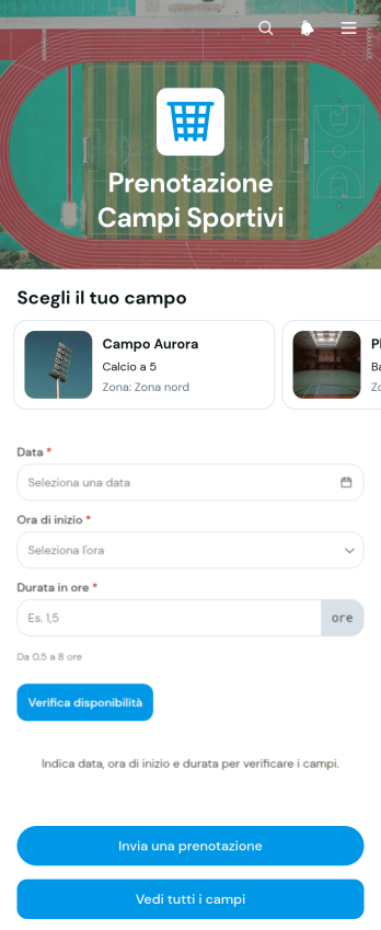 App per la Prenotazione di Campi Sportivi