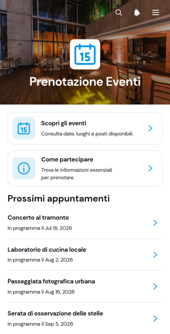 App per la Prenotazione di Eventi
