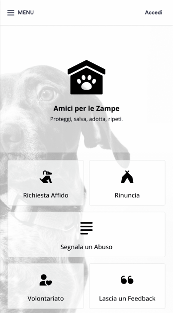 App per la Protezione degli Animali Domestici Template