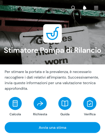 App per la Stima di Pompe di Rilancio