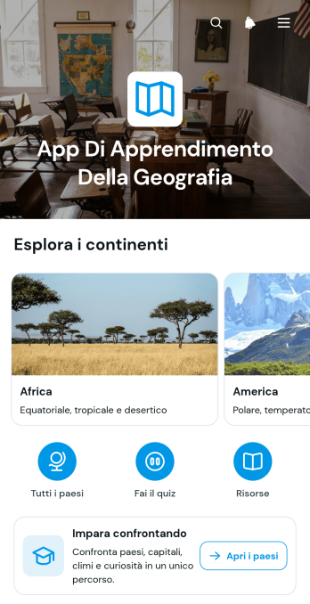 App per l’Apprendimento della Geografia