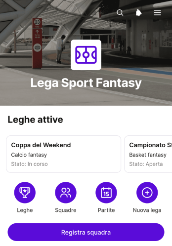 App per Leghe di Fantasport