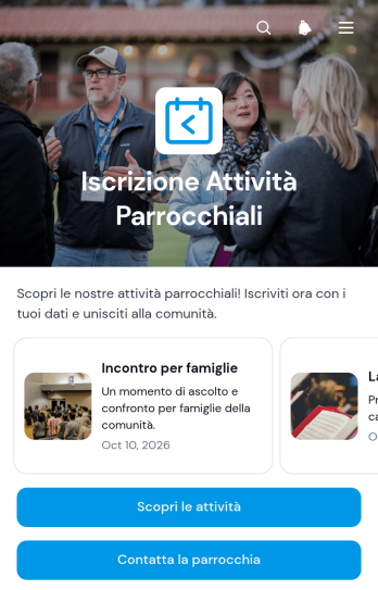 App per l’Iscrizione alle Attività Parrocchiali