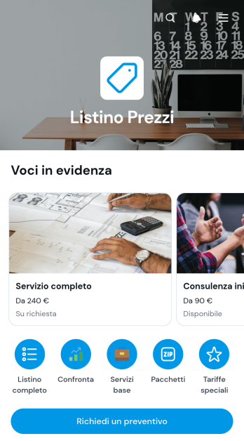 App per Listino Prezzi