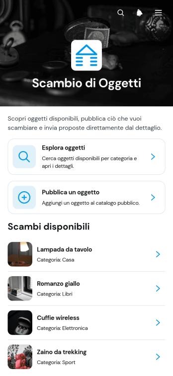 App per lo Scambio di Oggetti