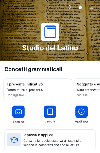 App per lo Studio del Latino in Italiano