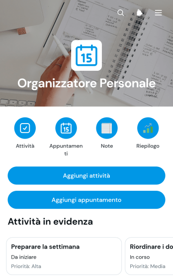 App per l'Organizzazione Personale
