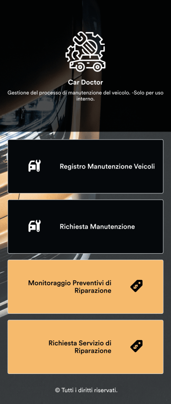 App per Manutenzione Auto