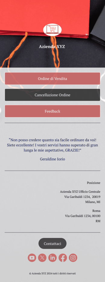 App per Ordini di Vendita Template