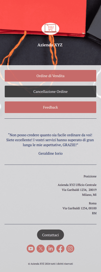 App per Ordini di Vendita Template