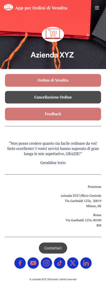 App per Ordini di Vendita