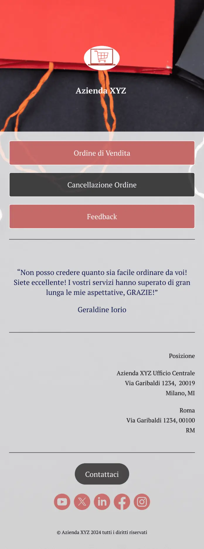 App per Ordini di Vendita