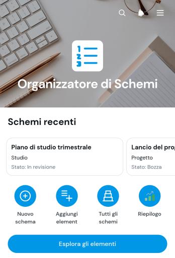 App per Organizzare Schemi